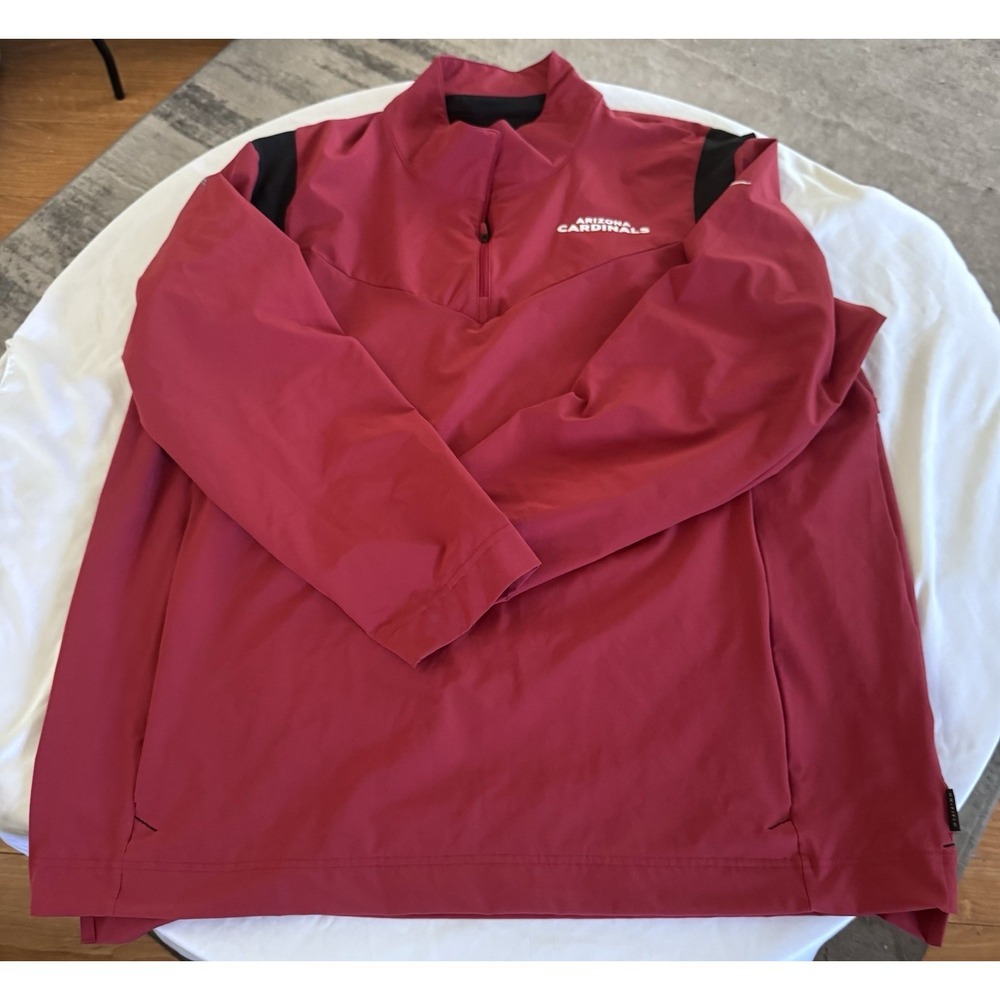 NWOT Arizona Cardinals Nike On Field Mens 1/4 Zip Red NFL Pullover Sz XXL